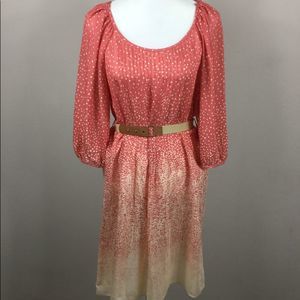 Tibi polka dot ombré Belted Dress